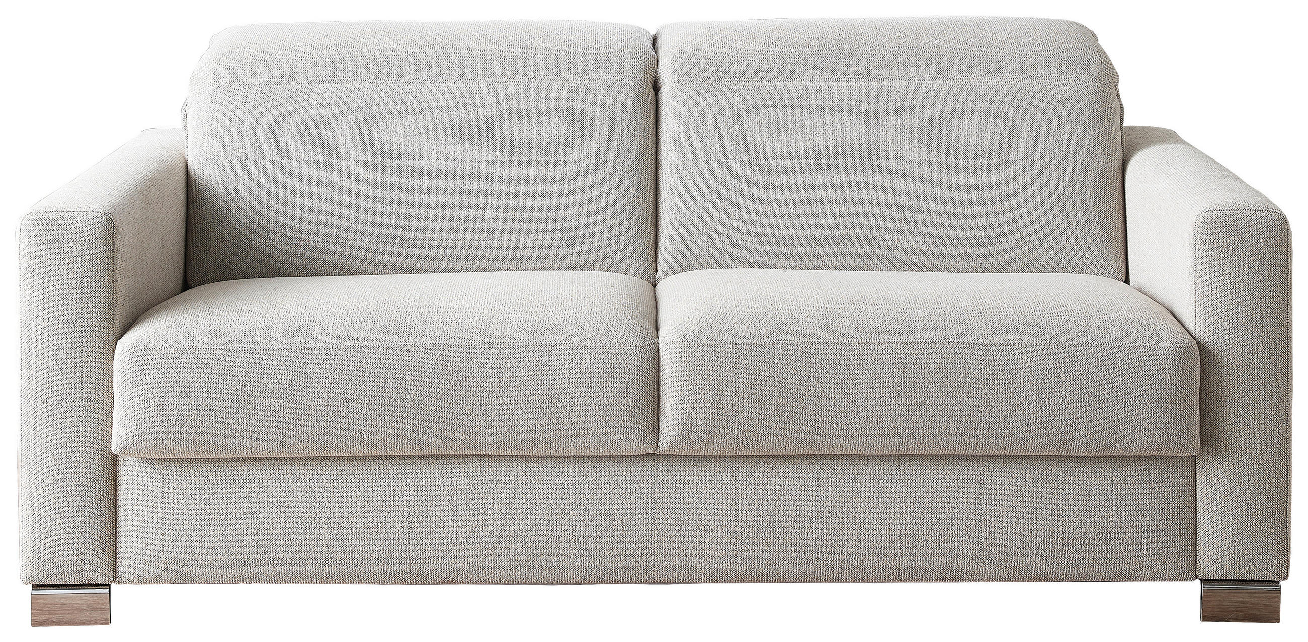 SCHLAFSOFA Chenille, Flachgewebe Beige  - Chromfarben/Beige, KONVENTIONELL, Textil/Metall (194/84/100cm) - Bali