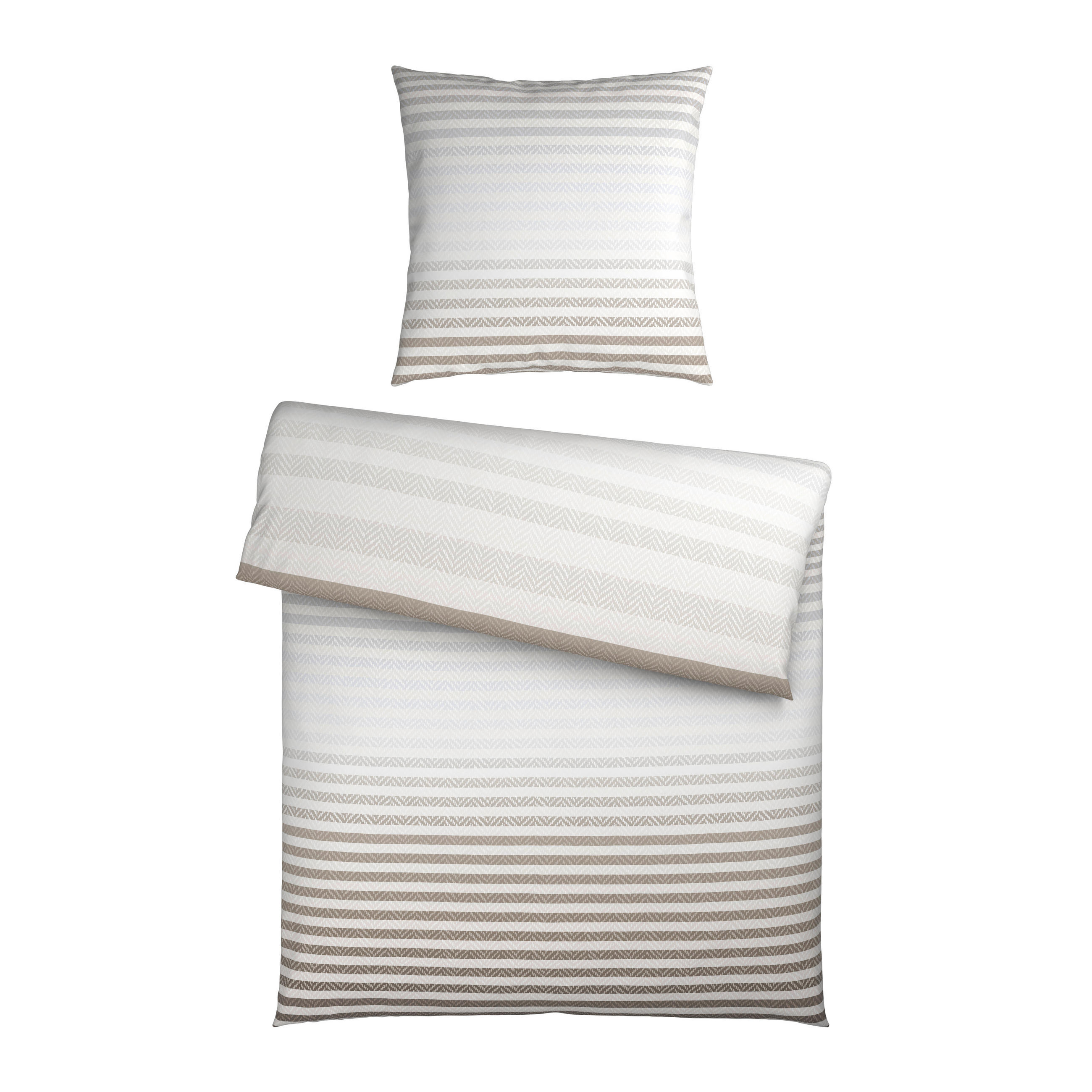 BETTWÄSCHE Flanell 155/220 cm  - Grau, Textil (155/220cm) - Novel