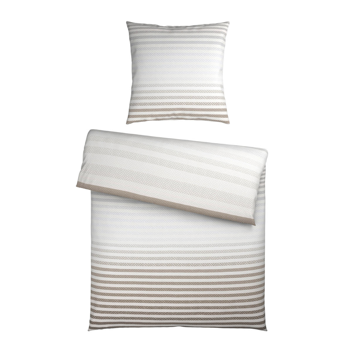 BETTWÄSCHE Flanell 155/220 cm  - Grau, Textil (155/220cm) - Novel