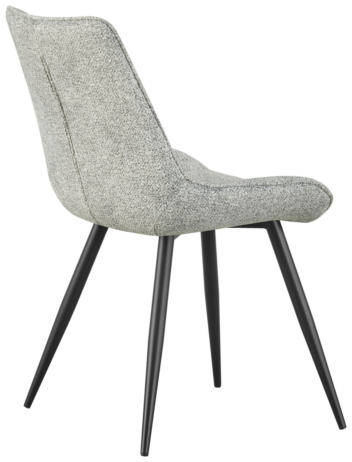 STUHL  in Eisen Leinenoptik Holz, Metall, Textil  - Beige/Schwarz, KONVENTIONELL, Holz/Textil (54/88/61,5cm) - MID.YOU