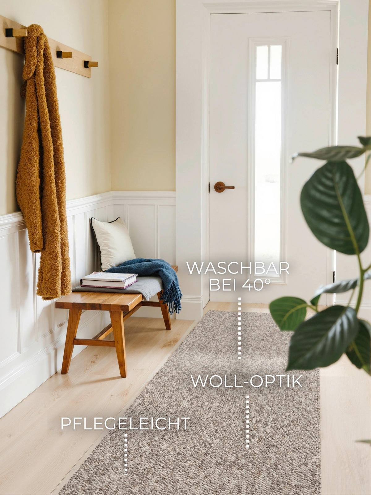 LÄUFER 80/240 cm Rocco Multicolor, Taupe  - Taupe/Multicolor, Basics, Kunststoff (80/240cm) - Elle Decoration