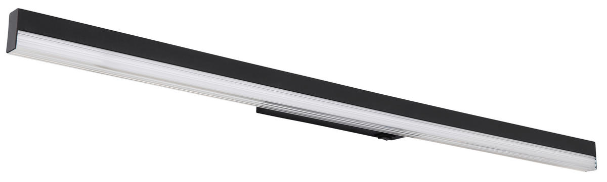 LED FALILÁMPA - fekete/opál, Basics, műanyag/fém (80/6,5/4cm) - Globo