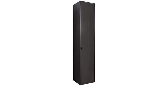 VITRINE in massiv Asteiche Eichefarben, Schwarz - Eichefarben/Anthrazit, Natur, Glas/Holz (42/206/40cm) - Valnatura