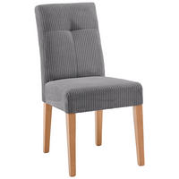 STUHL in Holz, Textil Anthrazit, Buchefarben  - Anthrazit/Buchefarben, KONVENTIONELL, Holz/Textil (47,5/91,5/63cm) - home24