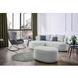 ECKSOFA  in Flachgewebe Grau  166/235 cm  - Schwarz/Dunkelblau, MODERN, Kunststoff/Textil (166/235cm) - Hom`in