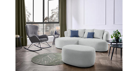 ECKSOFA  in Flachgewebe Grau  166/235 cm  - Schwarz/Dunkelblau, MODERN, Kunststoff/Textil (166/235cm) - Hom`in