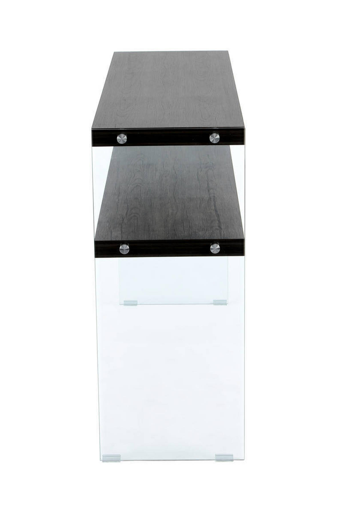 BEISTELLTISCH in Glas, Holzwerkstoff 32/110/75 cm  - Klar/Braun, Basics, Glas/Holzwerkstoff (32/110/75cm) - Kayoom