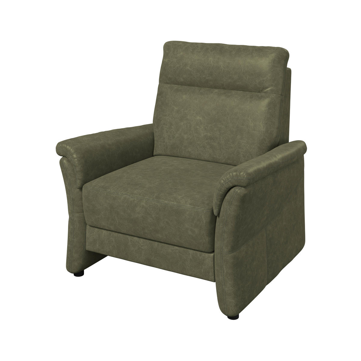 SESSEL Mikrofaser Olivgrün  - Schwarz/Olivgrün, Konventionell, Kunststoff/Textil (104/98/91cm) - Elegando