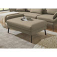 ECKSOFA  in Flachgewebe Hellbraun  175-224/255-365 cm  - Hellbraun/Schwarz, Design, Textil/Metall (175-224/255-365cm) - Dieter Knoll