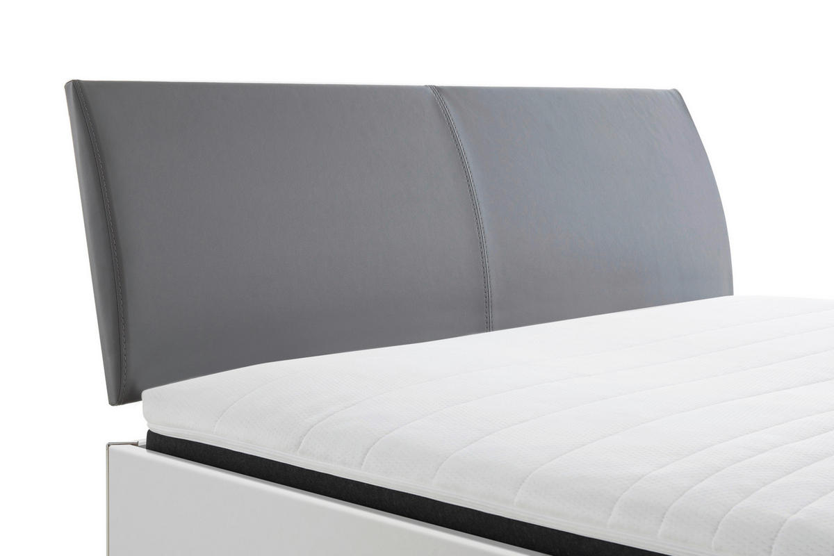 PAT FUTON 120/200 cm  in antracit, negru, alb   - alb/culoare crom, Konventionell, metal/textil (120/200cm) - Carryhome