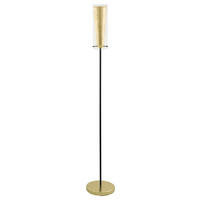 GOLVLAMPA Pinto 11/147 cm    - svart/guldfärgad, Klassisk, metall/glas (11/147cm) - Eglo