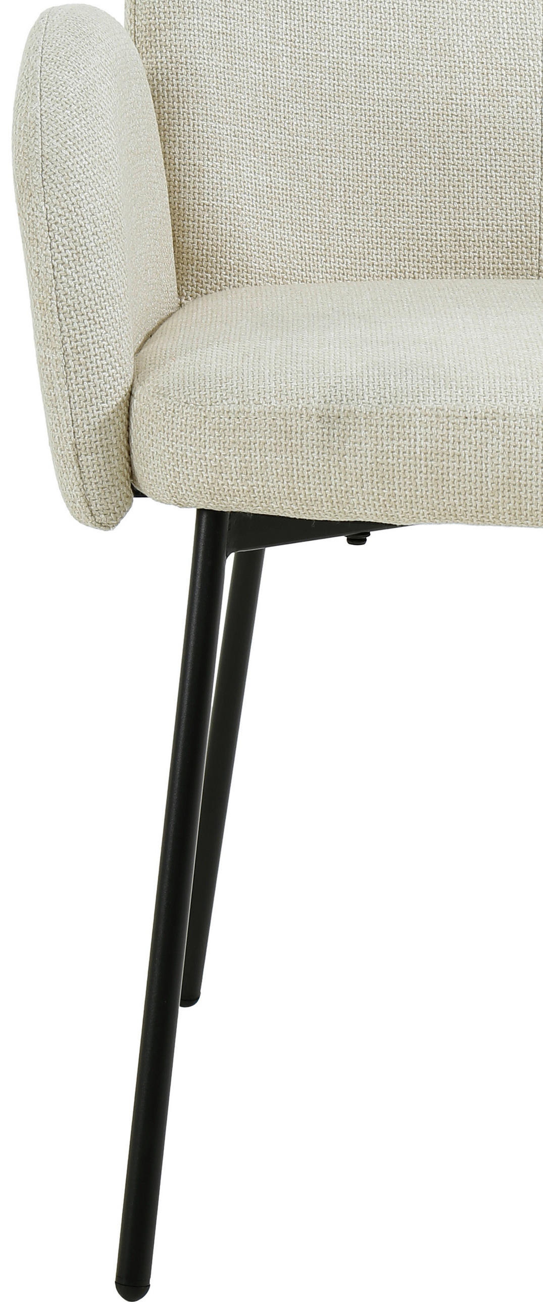 ARMLEHNSTUHL  in Eisen Leinenoptik  - Beige/Schwarz, KONVENTIONELL, Holz/Textil (62/85/64cm) - MID.YOU