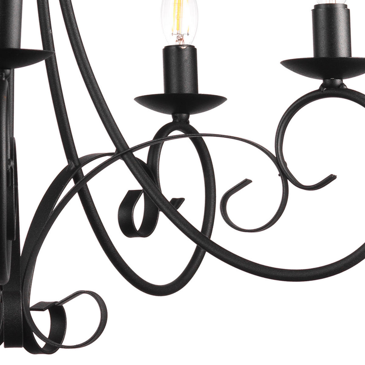 KRONLEUCHTER 60/110 cm   - Schwarz, KONVENTIONELL, Metall (60/110cm)