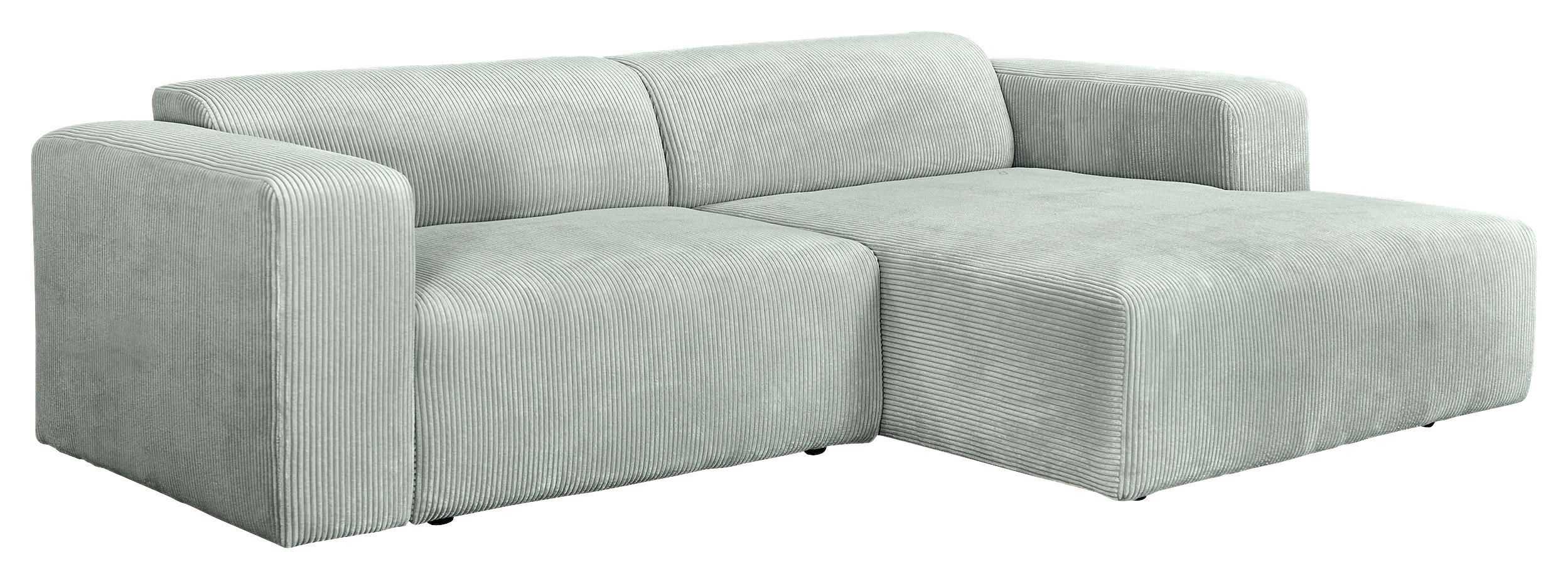Thumbnail - P & B Ecksofa Basma, Grau, Textil, 3-Sitzer, Ottomane rechts, L-Form, 298x175 cm, Made in EU, Oeko-Tex® Standard 100, Rü...