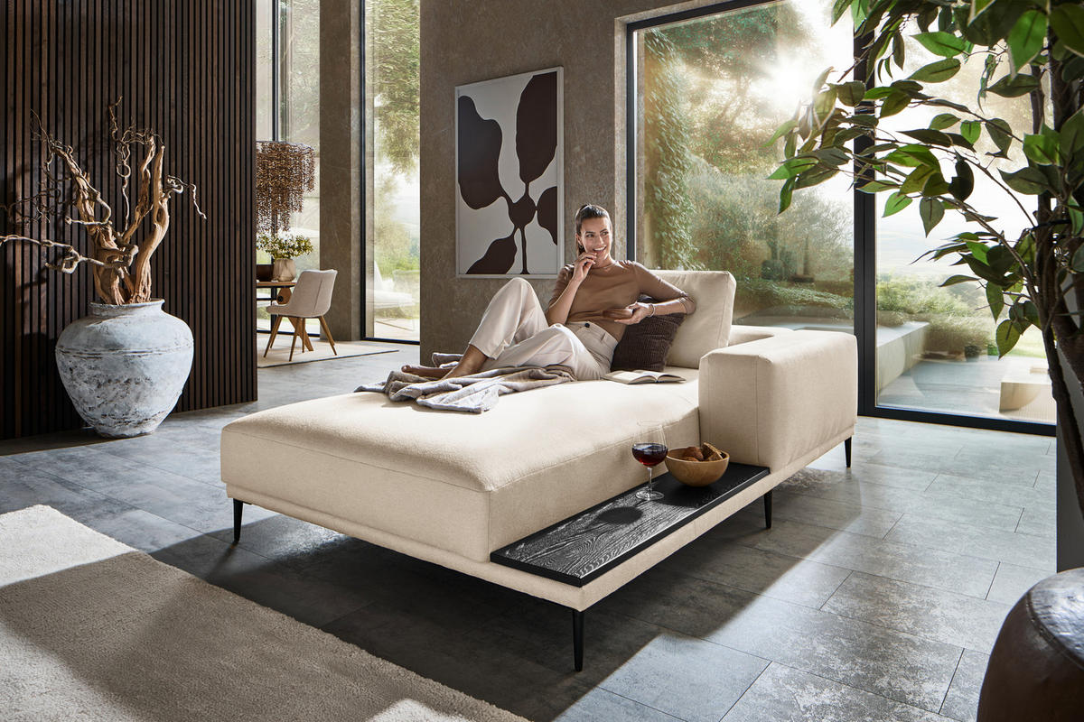 LIEGE Leinwand Naturfarben  - Schwarz/Naturfarben, Design, Textil/Metall (141/85/225cm) - Belluti
