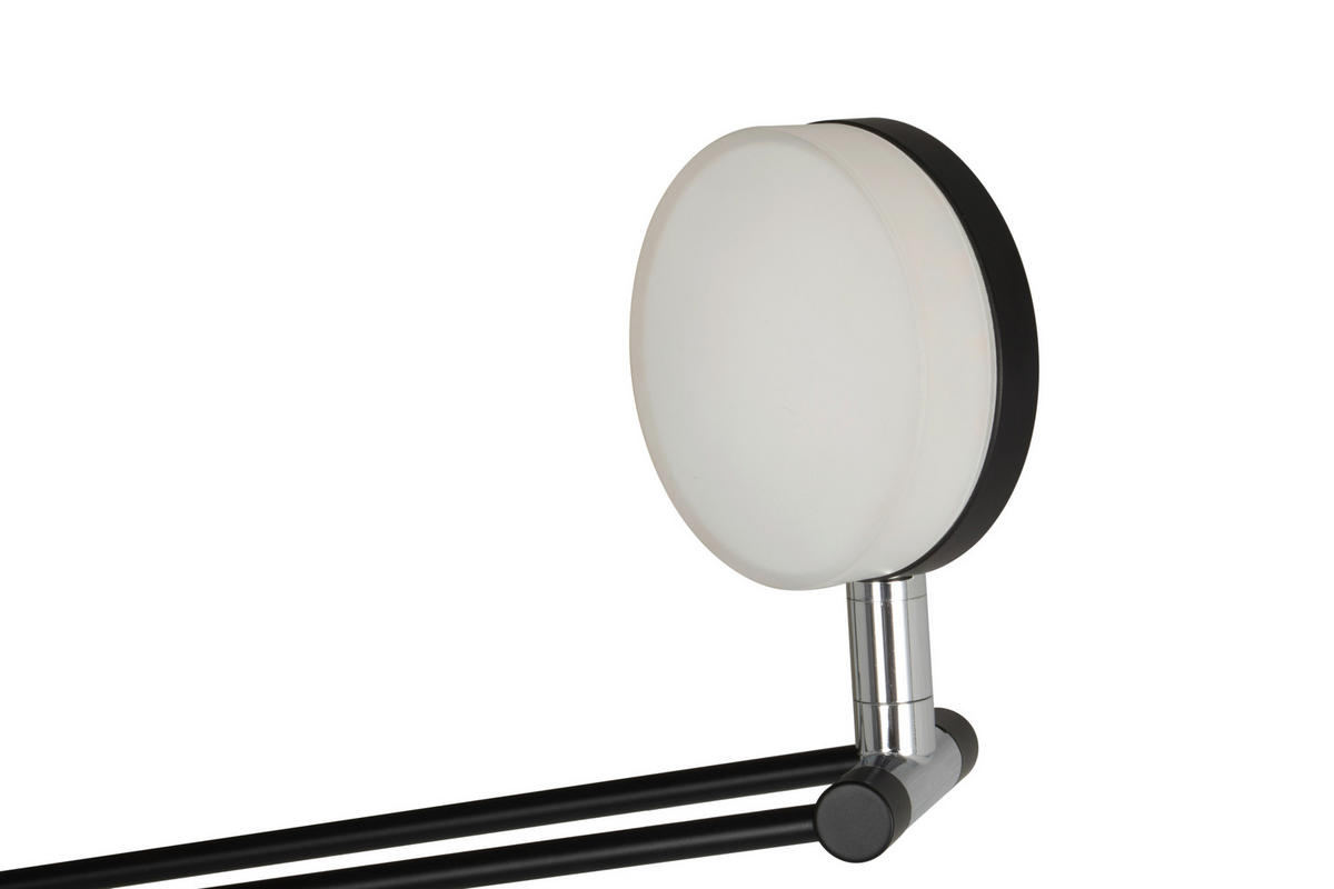 STOJACIA LED LAMPA, 41/39,35/182,80 cm - čierna/prírodná farba, Basics, kov/drevo (41/39,35/182,80cm) - Dieter Knoll