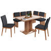 ECKBANKGRUPPE in Textil, Holzwerkstoff Anthrazit, Eichefarben  - Eichefarben/Anthrazit, Konventionell, Holzwerkstoff/Textil - Cantus