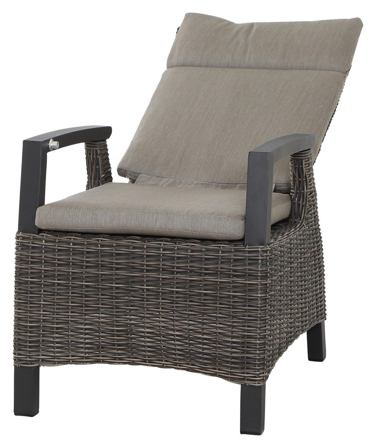 LOUNGEGARNITUR 5-teilig   75/103/130 cm Aluminium  - Grau, Basics, Keramik/Kunststoff (75/103/130cm) - Siena Garden