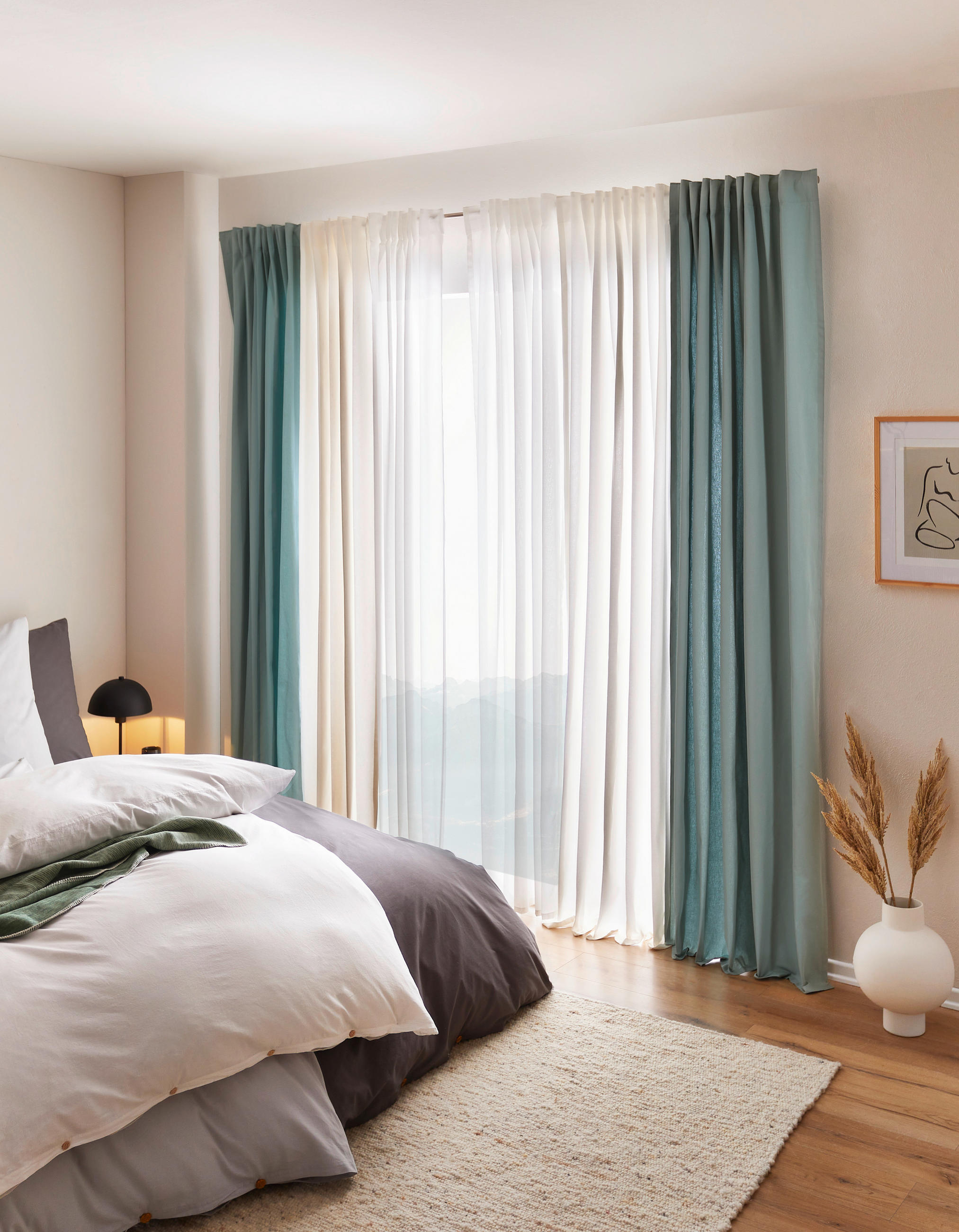 FERTIGVORHANG  transparent  140/255 cm   - Taupe, Basics, Textil (140/255cm) - Bio:Vio