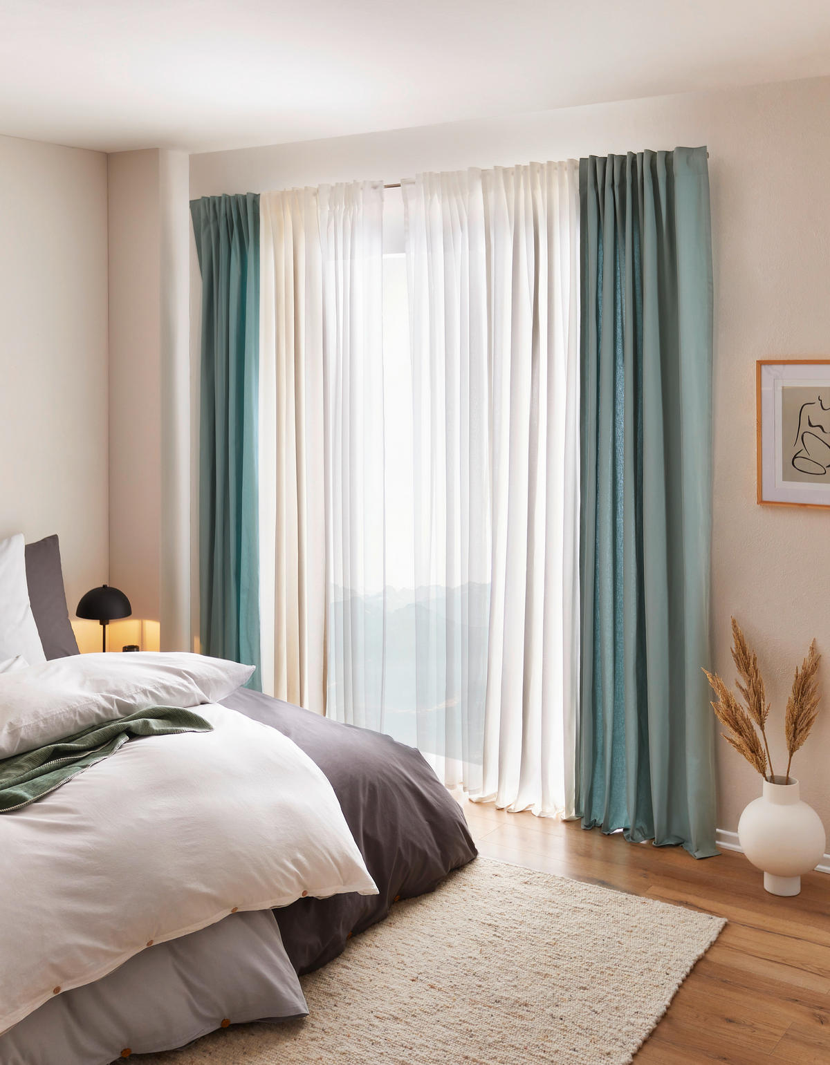 FERTIGVORHANG  transparent  140/255 cm   - Taupe, Basics, Textil (140/255cm) - Bio:Vio