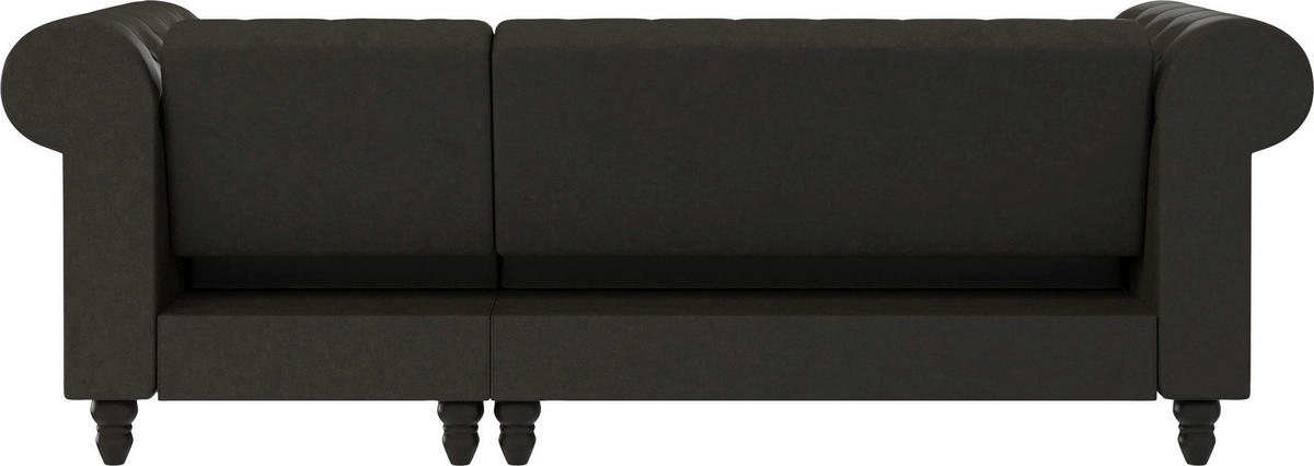 ECKSOFA FIRENZE in Mikrofaser Anthrazit  - Anthrazit/Schwarz, Basics, Holz/Textil (241/154cm) - Livetastic