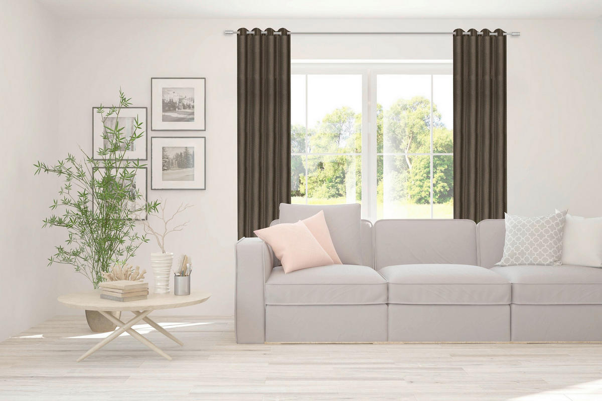 ÖSENSCHAL transparent 135/245 cm   - Grau, Basics, Textil (135/245cm)
