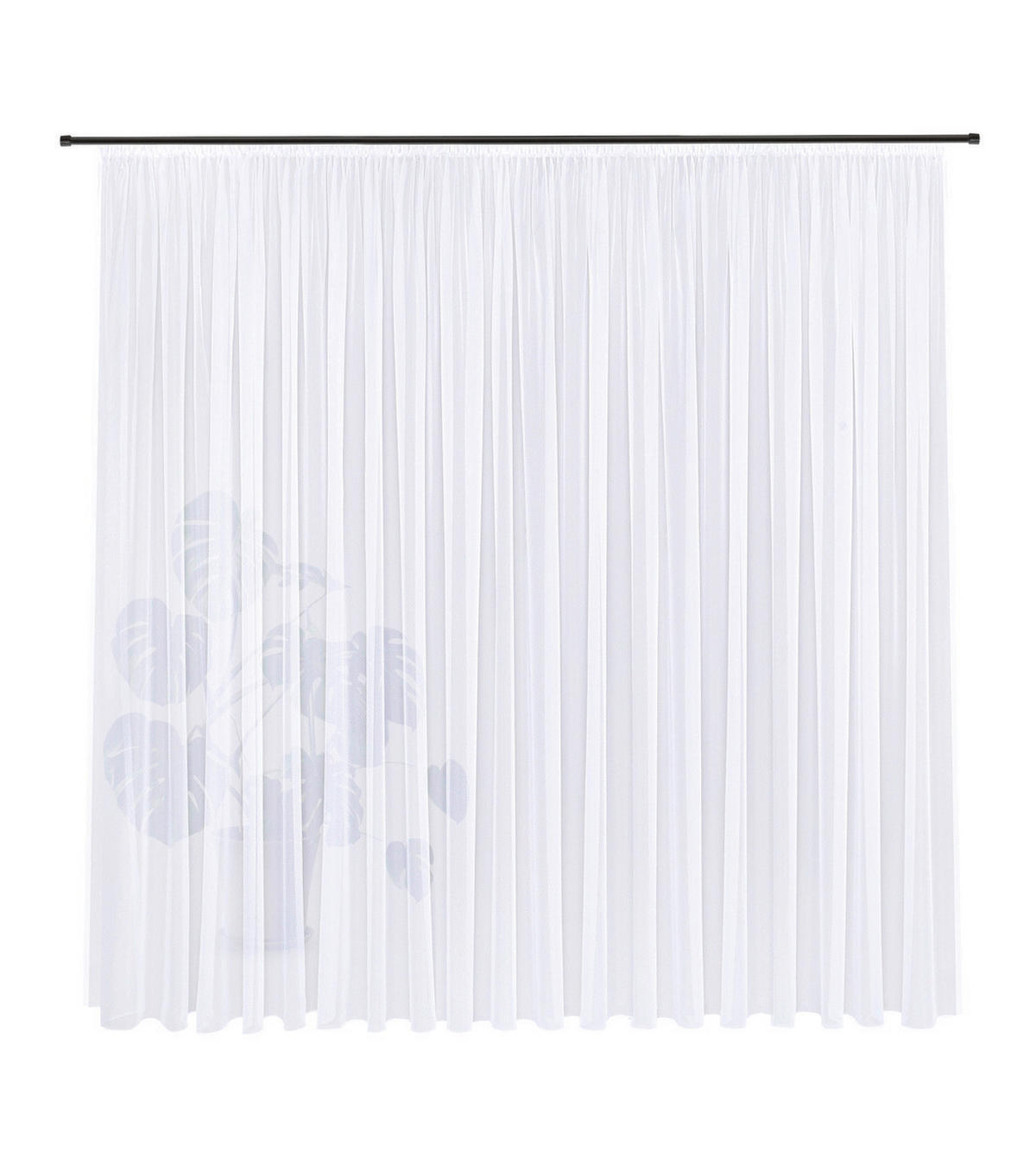 FERTIGSTORE  transparent  600/245 cm   - Weiß, Basics, Textil (600/245cm)