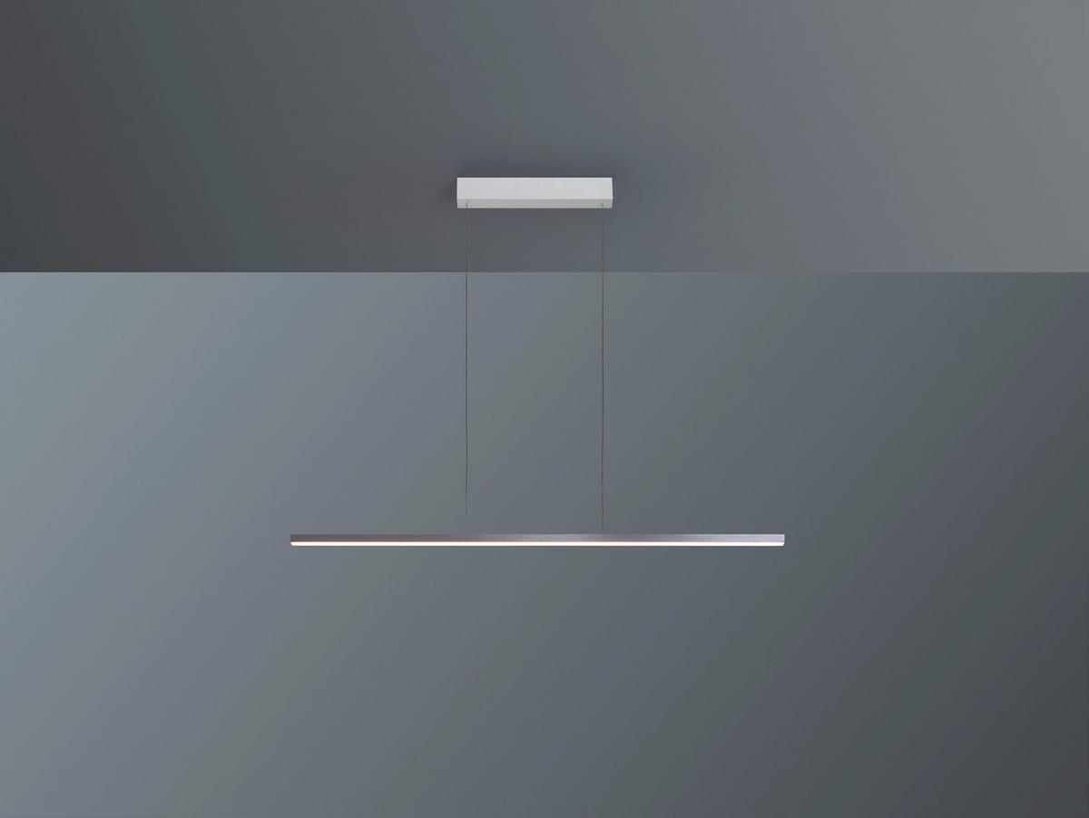 LED-HÄNGELEUCHTE 115/5/140 cm  - Alufarben, Design, Metall (115/5/140cm) - BOPP