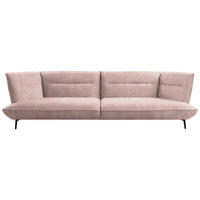 MEGASOFA in Flachgewebe Altrosa  - Schwarz/Altrosa, Design, Holzwerkstoff/Textil (339/92/99cm) - Moderano