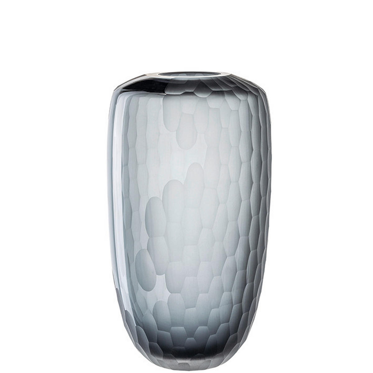 VÁZA, sklo, 36 cm - antracitová, Basics, sklo (20,8/37/20,8cm) - Leonardo