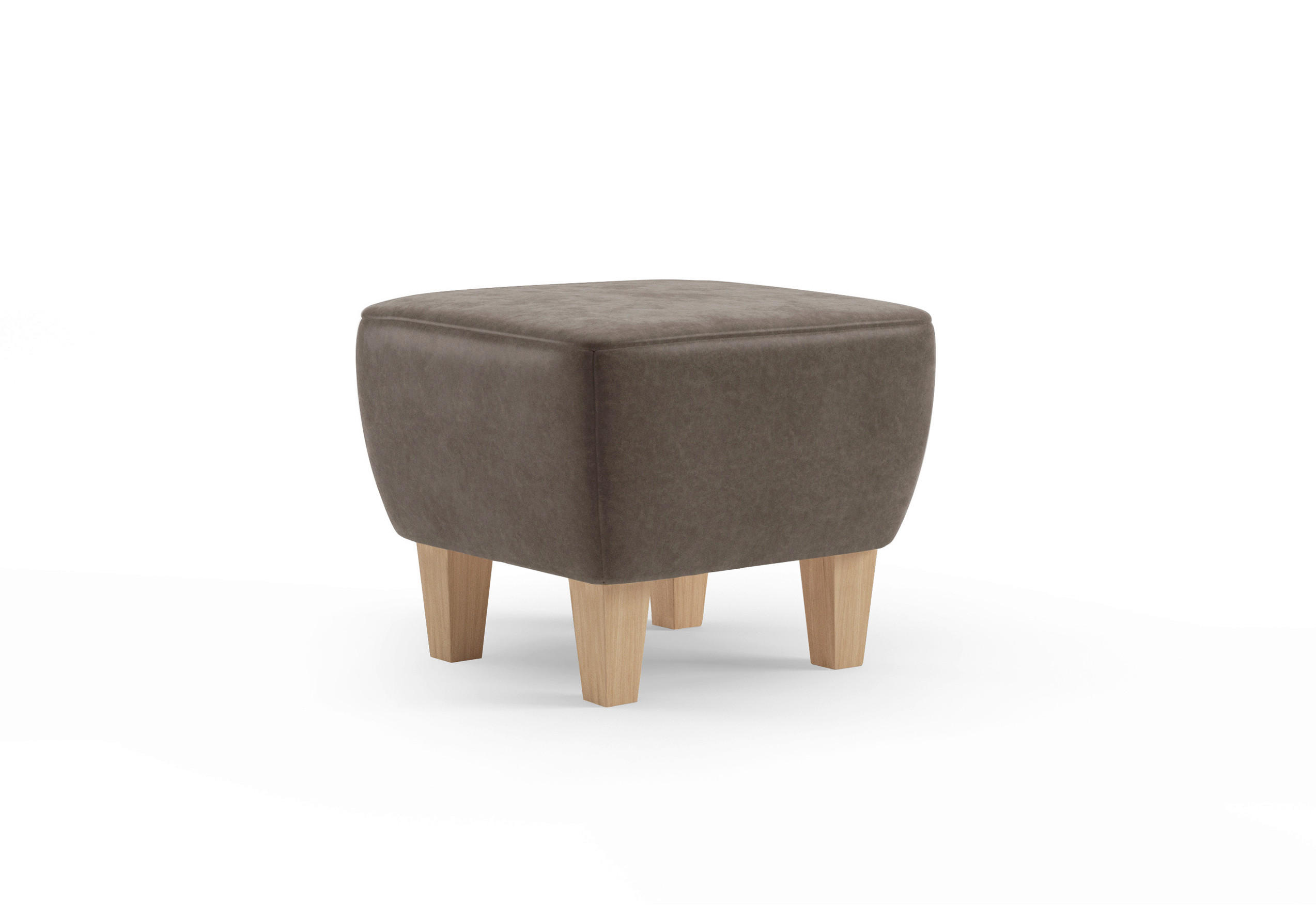 HOCKER in Textil Braun  - Eichefarben/Braun, KONVENTIONELL, Holz/Textil (56/46/56cm) - Sit & More