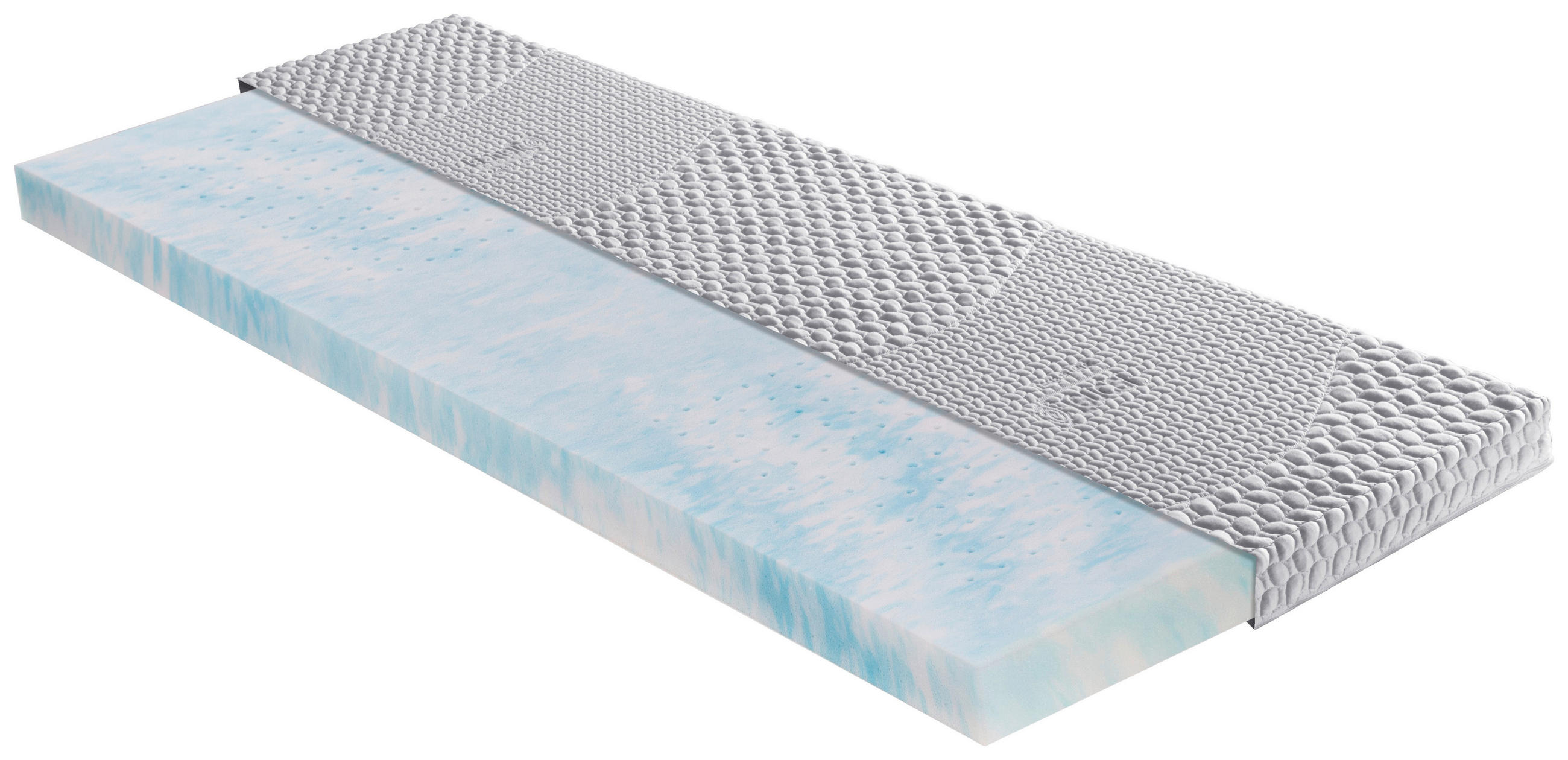 TOPPER 90/200 cm Höhe ca. 7 cm  - Weiß, KONVENTIONELL, Textil (90/200cm) - Novel