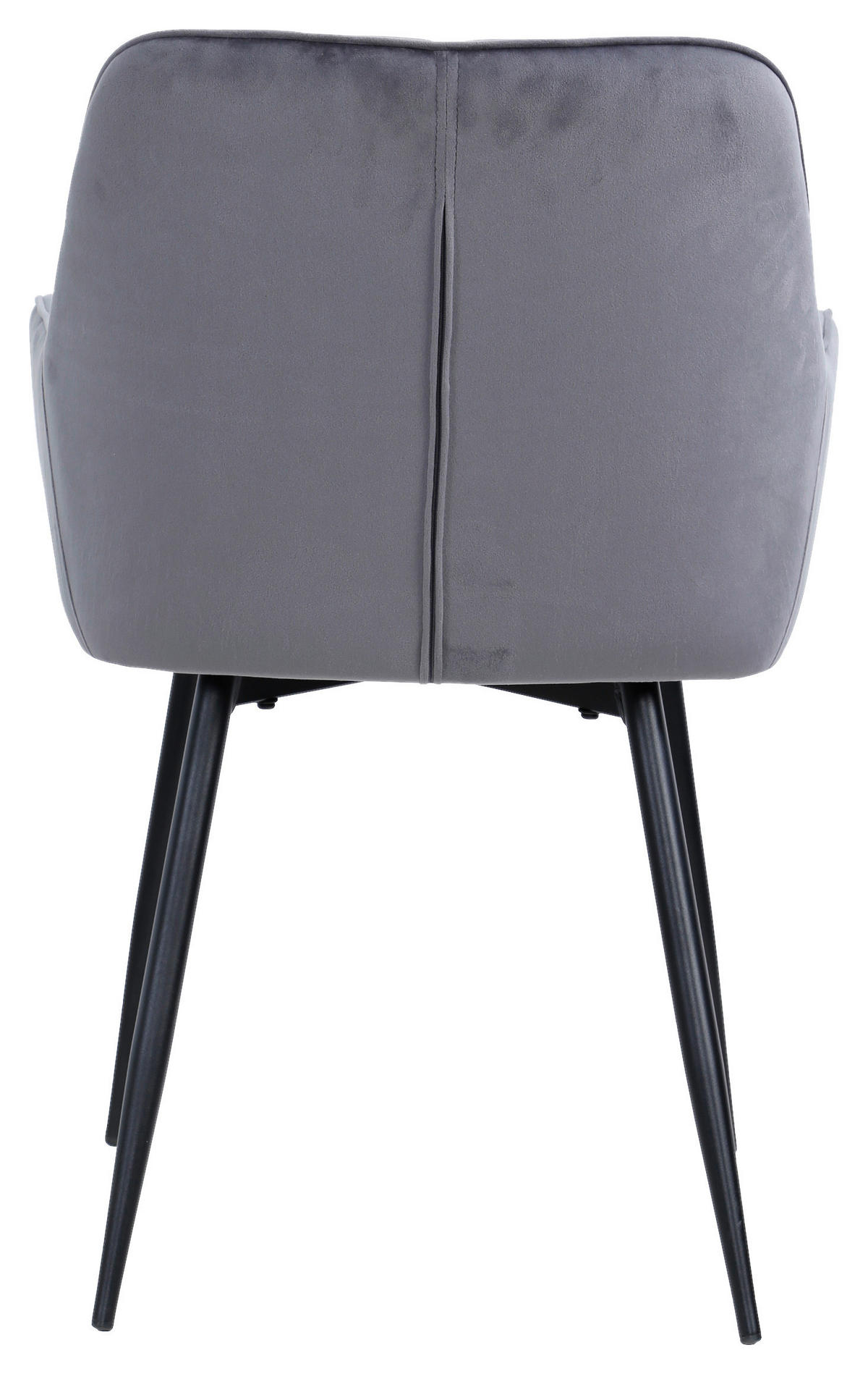 ARMLEHNSTUHL  in Eisen Samt  - Schwarz/Grau, Design, Textil/Metall (56/79/58cm) - Carryhome
