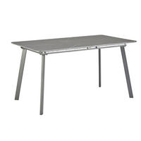 ESSTISCH Grau rechteckig  ausziehbar  - Schwarz/Grau, KONVENTIONELL, Holzwerkstoff/Metall (140/180/75/80cm) - MID.YOU