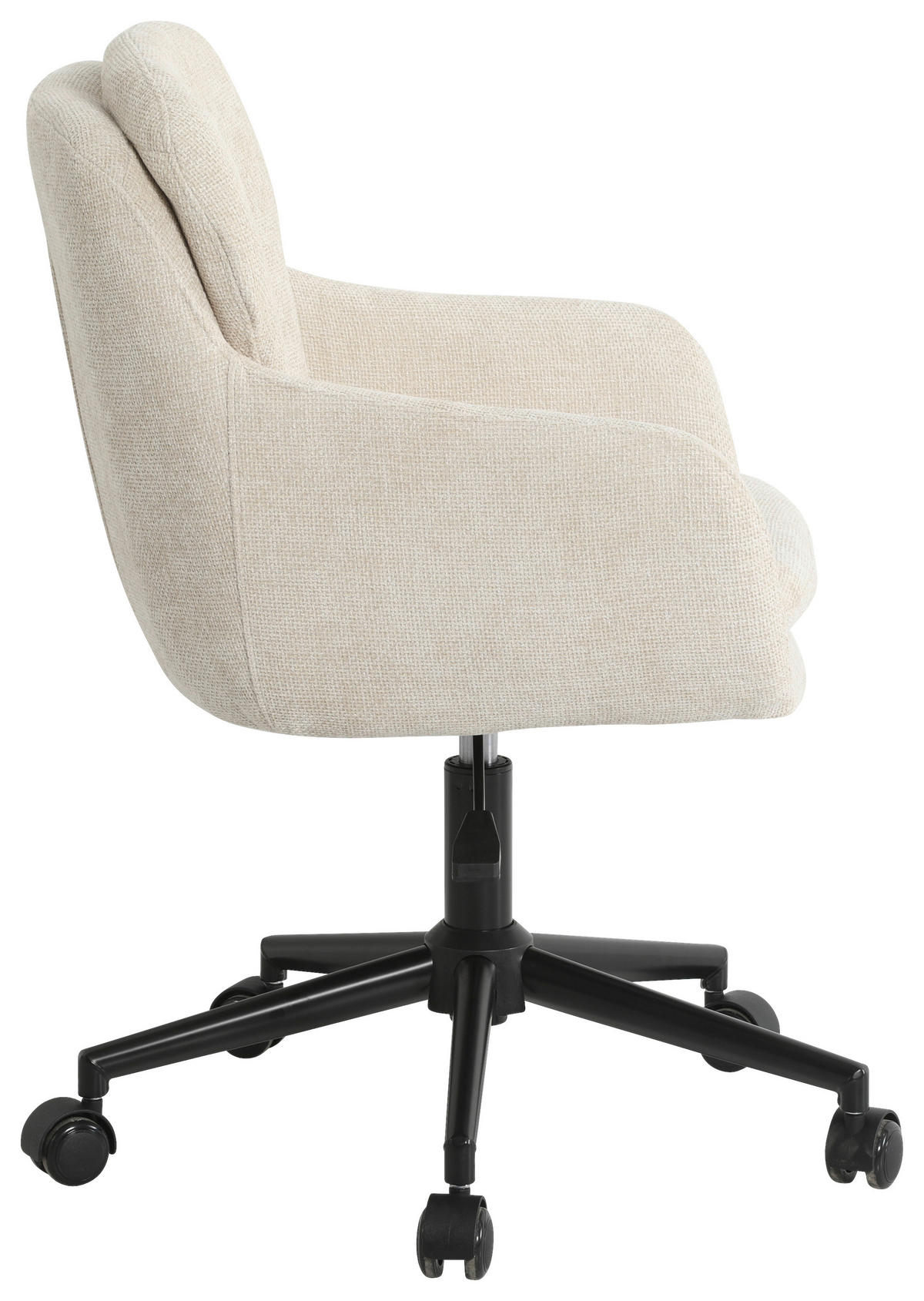 DREHSTUHL  in Chenille Schwarz, Beige  - Beige/Schwarz, MODERN, Textil/Metall (58/79/89/59cm) - Livetastic