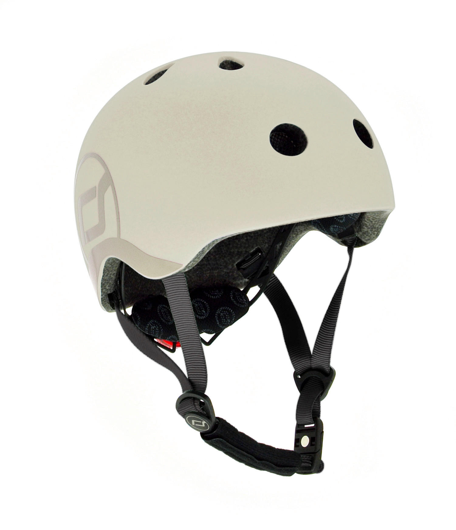 KINDERHELM  - Hellgrau, Trend, Kunststoff/Textil (S-Mnull) - Scoot and Ride