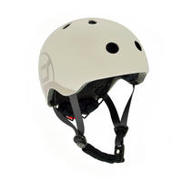 KINDERHELM - Hellgrau, Trend, Kunststoff/Textil (S-Mnull) - Scoot and Ride