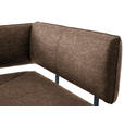 ECKBANK 190/150 cm  in Schwarz, Dunkelbraun  - Dunkelbraun/Schwarz, MODERN, Textil/Metall (190/150cm) - Cantus