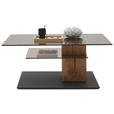 COUCHTISCH in Holz, Glas 105/70/45 cm  - Eichefarben/Anthrazit, Design, Glas/Holz (105/70/45cm) - Valnatura