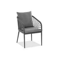 GARTENSESSEL Aluminium Anthrazit  - Anthrazit, Design, Textil/Metall (56/87/63cm)