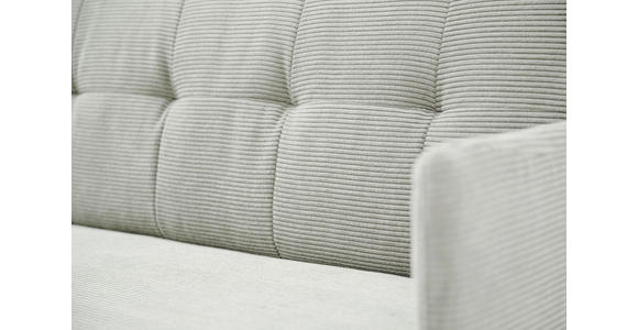 SITZBANK in Textil Hellgrau - Hellgrau/Schwarz, Design, Textil/Metall (206/85/69cm) - Johann Jakob