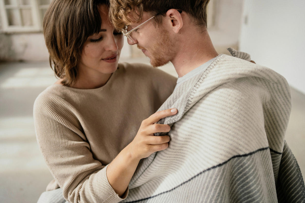 ĆEBE 150/200 cm  AUSTIN  - siva/bela, Konvencionalno, tekstil (150/200cm) - Ibena