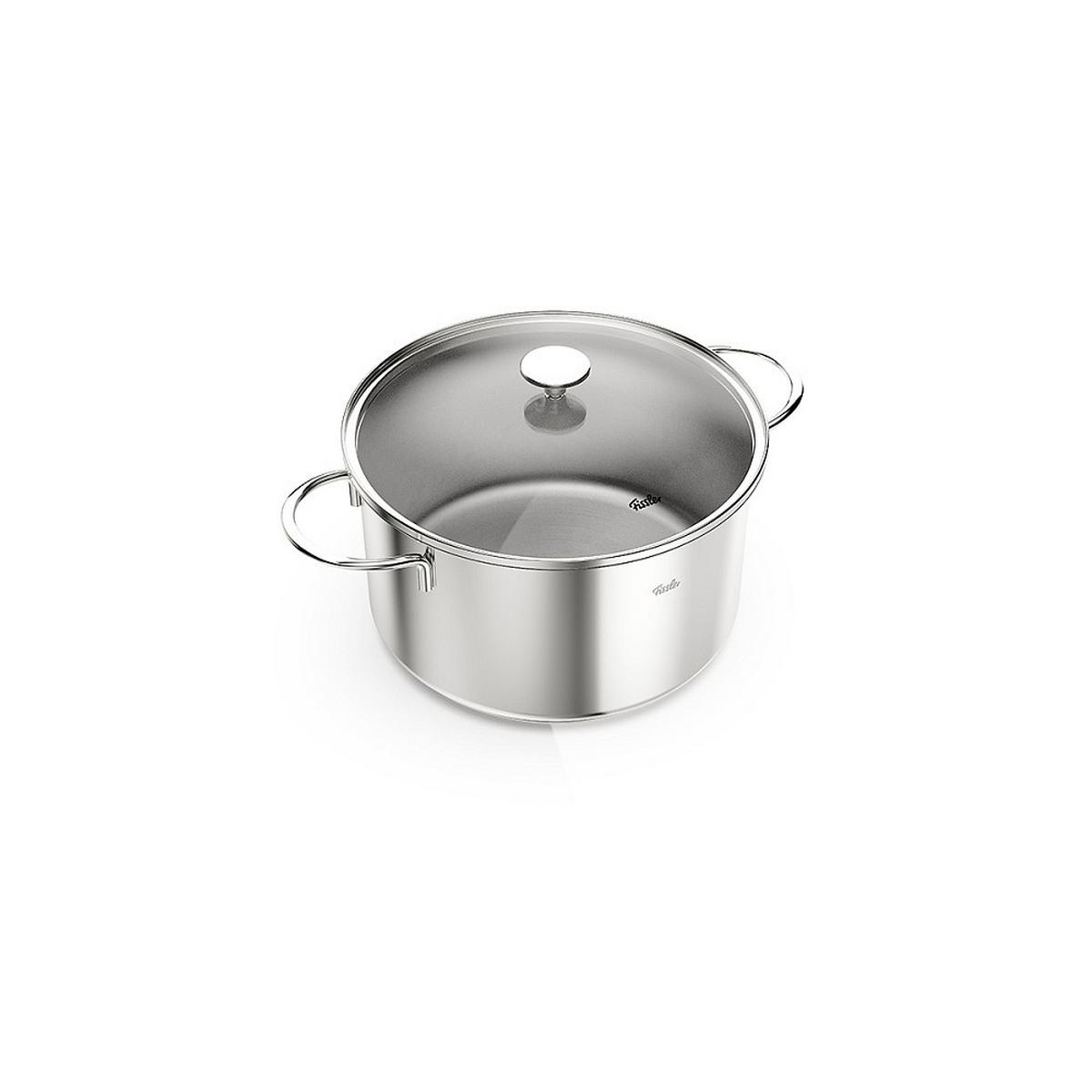 KOCHTOPFSET Leviro 4-teilig  - Edelstahlfarben/Schwarz, Basics, Metall - Fissler