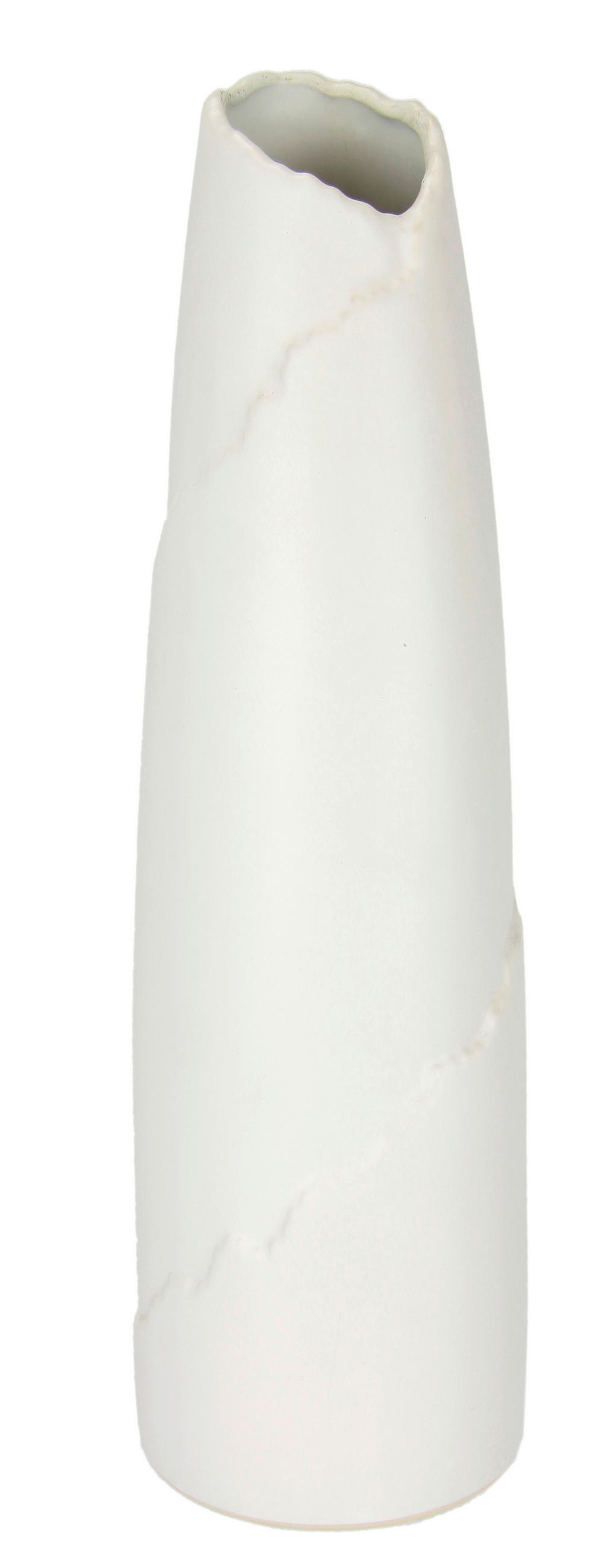 VASE  - Weiß, Basics, Keramik (11,5/36/11,5cm)