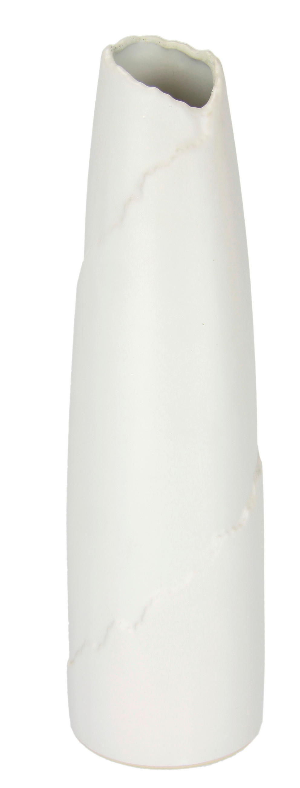 VASE  - Weiß, Basics, Keramik (11,5/36/11,5cm)