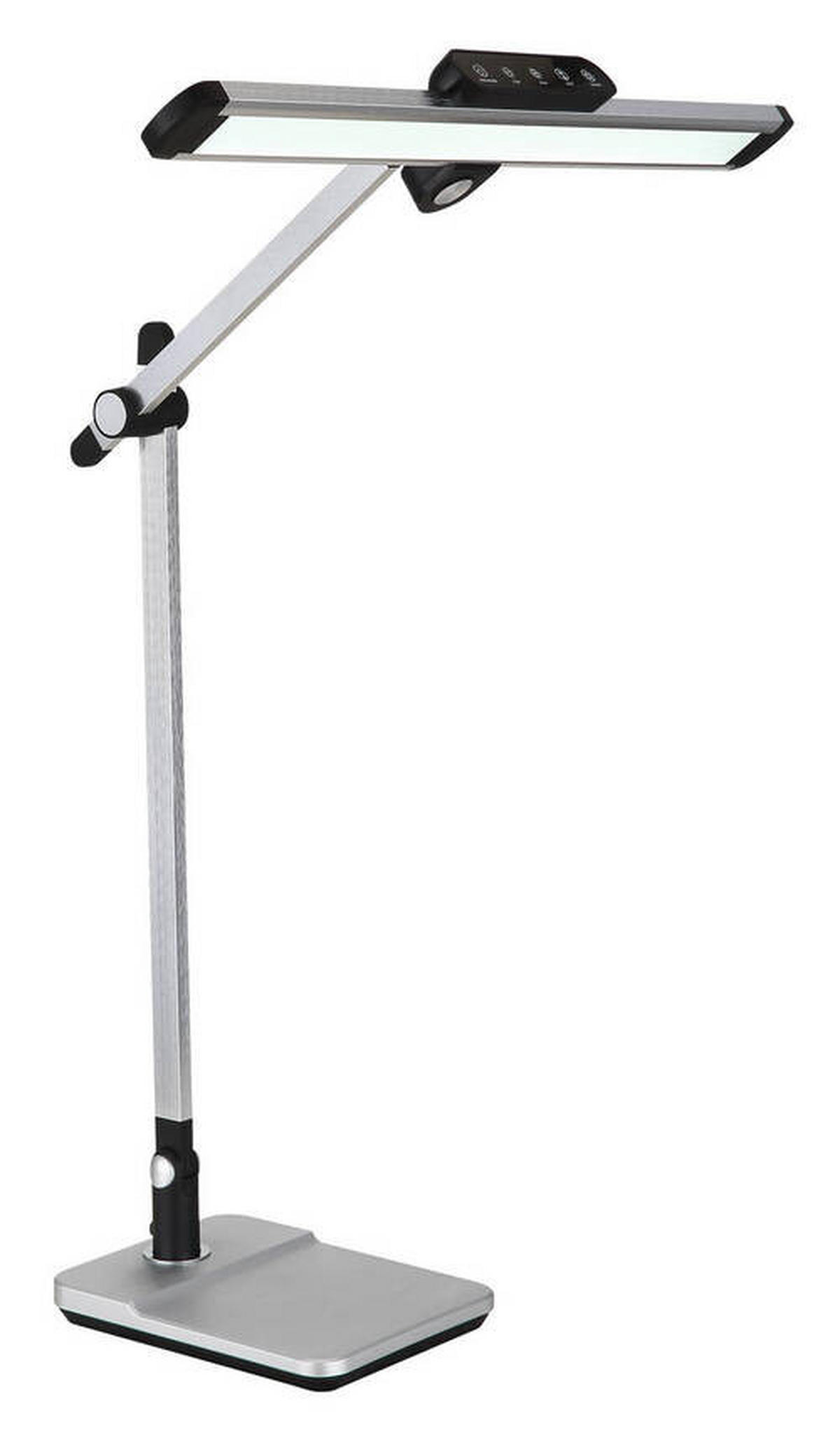 LED-SKRIVBORDSLAMPA 36,8/50/61,2 cm   - silver/svart, Design, metall/plast (36,8/50/61,2cm) - Globo