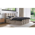 BOXBETT 140/200 cm  in Taupe  - Taupe/Schwarz, Design, Holzwerkstoff/Kunststoff (140/200cm) - Xora