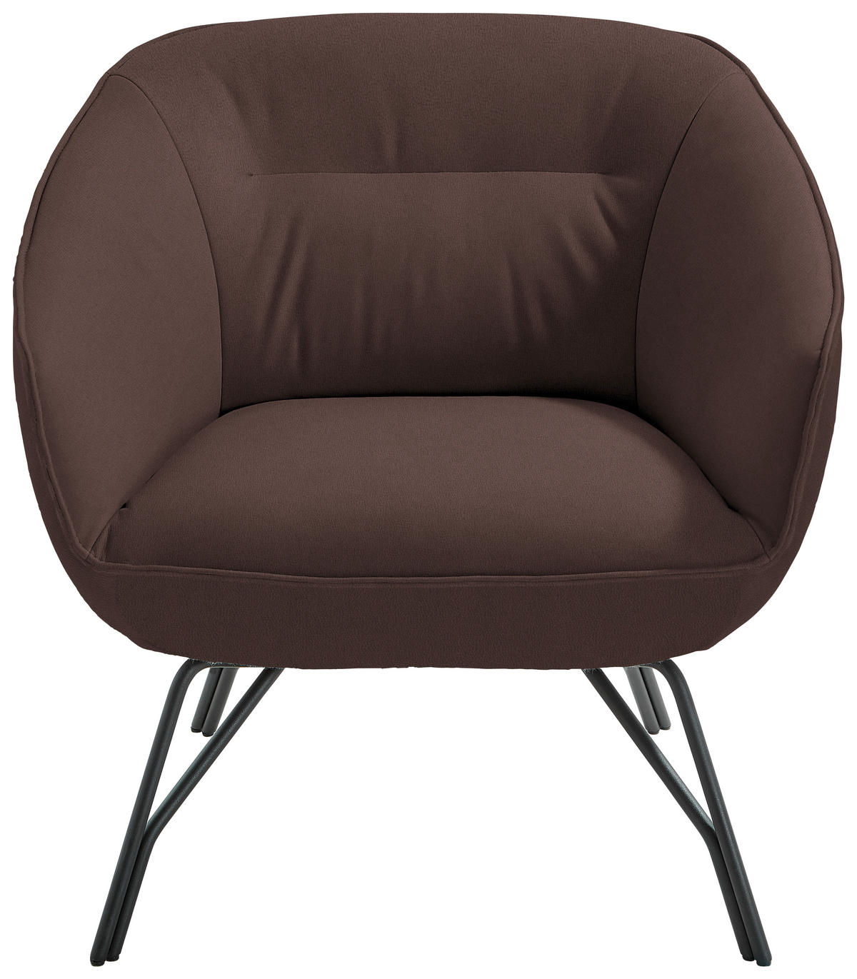 COCKTAILSESSEL - Anthrazit/Braun, Design, Leder/Metall (76/80/73cm) - Joop!