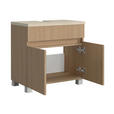 WASCHBECKENUNTERSCHRANK 60/54/35 cm  - Sandfarben/Eichefarben, KONVENTIONELL, Holzwerkstoff/Kunststoff (60/54/35cm) - Xora