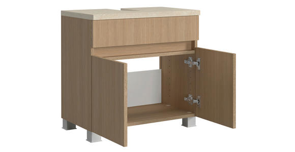 WASCHBECKENUNTERSCHRANK 60/54/35 cm  - Sandfarben/Eichefarben, KONVENTIONELL, Holzwerkstoff/Kunststoff (60/54/35cm) - Xora